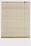 GARDINIA Bambus-Rollo Natur, Decken- oder Wandmontage, Lichtdurchlässig, Transparent, Alle Montage-Teile inklusive, 60 x 160 cm (BxH)