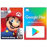 Nintendo eShop Card | 15 EUR Guthaben | Download Code (EU) + Google Play €15 Guthaben (Digital Code, code kann nur in Deutschland eingelöst werden)