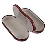 WRITWAA Box Brillenetui Brillengestell Brillengestelle Sonnenbrillenetui Brillenhalter Brillenaufbewahrungshalter Duales Brillenetui Reise Sonnenbrillen Organizer Beflockung