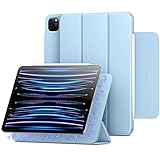 Vobafe Magnetische Hülle Kompatibel mit iPad Pro 11 2022/2021/2020/2018, Starke Magnetische Trifold Smart Case für iPad Pro 11 Zoll, Unterstützt 2. Gen Pencil, Auto Schlafen/Wachen, Hellblau