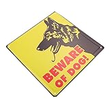 Yardwe 1 Stück „Vorsicht Vor Hunden“-Warnschild Tor Metall Außendekoration Retro-Dekor Vintage-Metall Vorgebohrte Hundeschilder Hundewarntafel Weißblech Warnschild Für Hunde