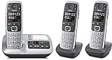 Gigaset E560A TRIO Set mit 3 Mobilteilen, DECT-Schnurlostelefon (analog) mit Anrufbeantworter