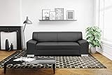 DOMO Collection Sofa Alisson, 3er Couch, 3-Sitzer, 3er Garnitur, 199x83x75 cm, Polstergarnitur in schwarz