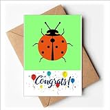 Seven Star Marienkäfer Animierte Schädlingskarten Insekt Hochzeitskarten Glückwunsch Gruß Umschläge