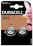 Duracell Specialty 2032 Lithium-Knopfzelle 3 V, 2er-Packung (CR2032 /DL2032 entwickelt für die Verwendung in Schlüsselanhängern, Waagen, Wearables und medizinischen Geräten.