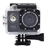 Sougan 4K 30FPS WLAN Action Kamera, HD Unterwasserkamera Kit mit 2 Zoll LCD Bildschirm, Weitwinkelobjektiv, wasserdichte Sportkamera für Unterwasserfotografie und Video
