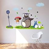 asd137588 Wandtattoo Totoro Wallpaper Cartoon Animation Vinyl Totoro Wandaufkleber Für Kinderzimmer Cafe/Bar/Home Decoration