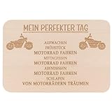 Spruchreif · Frühstücksbrettchen Motorrad · Brotzeitbrett mit Gravur · Geschenke für Motorradfahrer · Geschenk Motorrad