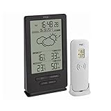 TFA Dostmann Digitale Funk Wetterstation mit Außensensor, 35.1162.10, Innen und Außenklima, mit Sender, Wettervorhersage, inkl Funkuhr, Temperatur/Luftfeuchtigkeit, Amazon Exklusiv, g