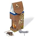 Peter & Piet Vogelfutterhaus: Enthält 200 g Wildvogelfutter. Mit Spenderfunktion, Sitzstange und Baumwollband zum Aufhäng