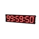JTRHD Digitale Tagesuhr Wasserdichter LED-Timer 8 Zoll 6 Ziffern doppelseitig Countdown-U-Clock-Stoppuhr durch Fernbedienung für Badezimmer Küche (Farbe : Black, Size : 1010x270x70)
