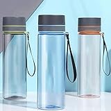 Huposdxjslb Fahrrad Trinkflasche Wasserflasche, Student-Plastikbecher mit Deckel, tragbarer Anti-Herbst-Pokal, Outdoor-Sport, transparent Cup-1000ml (Color : Blue)