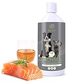 Nutrani Omega-3 Lachsöl für Hunde, Katzen und Pferde | 1 Liter kaltgepresst - Natürliches Fischöl mit Omega 3 + 6 Fettsäuren trägt zur vitalen Haut und glänzendem Fell bei | Ideal beim Barfen