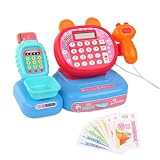 Tun Sie so, als ob Registrierkasse, Registrierkasse für Kleinkinder, Supermärkte, mit Scanner, Bargeld, Fitend Calculator - Spielen Sie Geld, Beleuchtung und Effek