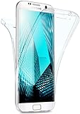 moex Double Case für Samsung Galaxy S6 Edge - Hülle mit 360 Grad Schutz, Silikon Schutzhülle, vorne und hinten transparent, Clear Cover - Klar - 5.1 Zoll