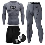 Dreiteiliges Set aus Kurzärmeligen Shorts und Hosen, Bodybuilding-T-Shirts für Herren, Schnell Trocknendes, Gym Lauftrikot, Atmungsaktiv Kurzarm, Frühling, Sommer, Top, Modisch, Workout, Musk