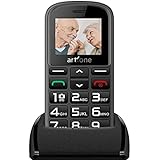 Artfone CS182 Senior Big Button Handy Dual SIM GSM Handy für ältere Menschen mit Ladestation (schwarz)