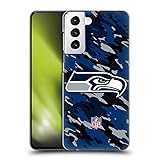 Head Case Designs Offizielle Zugelassen NFL Camou Seattle Seahawks Logo Harte Rueckseiten Handyhülle Hülle Huelle kompatibel mit Samsung Galaxy S21+ 5G