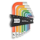INBUS® 79870 Inbusschlüssel Set 9tlg, 1.5–10mm, mit ColorGrip bunt & Kugelkopf — Made in Germany