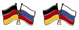 Yantec Freundschaftspin 2er Pack Deutschland Russland Pin Anstecknadel Doppelflaggenpin