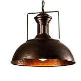 Modern Industrielle Vintage Pendelleuchte Hängeleuchter Kronleuchter Hängelampe Deckenleuchte 12,99' Breite Nautisch Lampe für Küchen Esszimmer - Rostfarbe