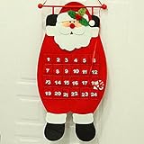 RMBLYfeiye Weihnachten Kalender,Countdown-Datum Wandkalender Adventskalender Santa Weihnachtskalender DIY Weihnachtsmann Adventskalender