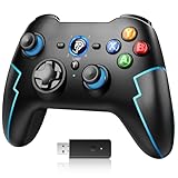 EasySMX Wireless PC Controller Game Controller PC Kabellos Bluetooth Gamepad mit Hall-Trigger&Dual Vibration&Turbo Funktion, kompatibel mitPC/PS3/Switch/Android TV/TV-Box/Handy/Tablet/Laptop – B