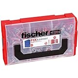 fischer FIXtainer - Dübelbox mit DUOPOWER Universaldübel Sortiment - Für zahlreiche Baustoffe und vielfältige Anwendungen - DUOPOWER 6 x 30, 8 x 40, 10 x 50 - 210 Teile - Art.-Nr. 535968