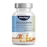 Glucosamin + Chondroitin - Knochen-Muskel-Komplex* mit MSM, Vitamin D, Calcium & Hyaluronsäure - 120 Tabletten - Laborgeprüft und ohne Zusätze