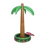 sunronal Aufblasbare Palme Getränkekühler 180 cm Jumbo Kokospalmen Wasserdicht Und Langlebig Sommerliche Partydeko Für Hawaiian Luau Party Dekor Strand Hintergrund