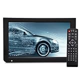 Garsent 10inch Tragbarer HD TV, Digital Multimedia Player DVB-T/T2 HD Analog Fernseher für Wohnzimmer, Auto, Outdoor(1024X600 Bildschirm)