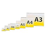 15 Stück Hansen Werbeaufsteller/Tischaufsteller/A-Aufsteller aus Acryl/Acrylglas, Format: DIN A8 Querformat