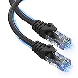 Lan Kabel 12 Meter, Ultra Clarity Cables Netzwerkkabel mit 10 Gbps Schwindigkeit, Ethernet-Kabel für Gerät mit RJ45-Port, Switches, Router, Modems, 40 Fuß, Schwarz