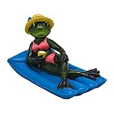 Frosch Garten Statue Garten Teich Dekor Wasser Floating Teichdekoration Lustige Ruder Frosch Statue Yard Rasen Dekorationen Harz Frosch Ornamente Skulptur for Outdoor Garden Pond Yard Home Schreibtisc