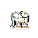 Éléphant Charms Argent émail coloré Thaïlande Perles Animaux Charmes Compatible avec Pandora Bracelets Collier