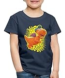 Spreadshirt Der Kleine Drache Kokosnuss Fliegt Kinder Premium T-Shirt, 122-128, Navy