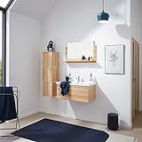 Home Deluxe - Badmöbel-Set - WANGEROOGE Big Holz - Large - inkl. Waschbecken und komplettem Zubehör - Breite Waschbecken: ca. 80cm | Badezimmermöbel Waschtisch Badmöbelset
