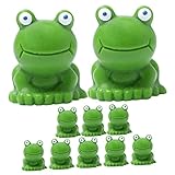 HYTROVE 10St Frosch-Modell winzig Gartenstatue Unterlage Miniatur Luft gartenskulptur bastelzeug gartendeko pflanzendeko Aquarium-Dekoration Mini-Statue aus Harz Frösche Figuren Harzdek