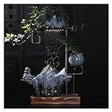N&I Tabletop Fountains Circulating Water Humidifier Fish Tank Humidifier Lucky Home Office Desktop Objects Opening Gifts Zen Meditation Indoor Waterfall (Color : W)