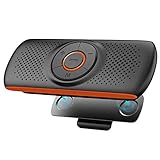NETVIP Kfz Bluetooth Freisprecheinrichtung Bluetooth Auto Freisprecheinrichtung Visier Car Kit Mit DSP Technologie Unterstützt GPS,Musik,Handsfree für 2 Telefone Gleichzeitig