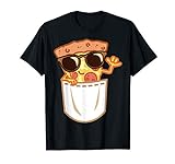 Pizza In Hemdtasche | Brusttaschen Pizza-Shirt | Pizzafans