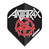 WINMAU Rock Legends Anthrax Logo Rhino Extra Thick Dart Flights - 1 Satz pro Packung (Insgesamt 3 Flüge)