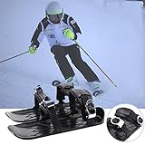 Kurze Mini Ski Skates, Kombinieren Von Skates Mit Ski, Herren Skier Mit Bindung Alpin-ski for Schnee Außen, Einstellbare Bindungen Kurze Skiboard Snowblades