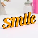 KLEINLAUT 3D-Schriftzug Smile in Größe: 15 x 5,0 cm - Dekobuchstaben - 32 Farben zur Wahl - Türkis