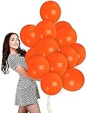 Geburtstagsballons, 100 Luftballons Orange, Geburtstag Mädchen und Jungen, Luftballons orange und orange, Partyballon, aufblasbare Luftballons, Heliumballons