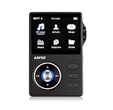 AGPTEK MH01 8GB HiFi MP3 Player Portabler High Definition Audio Musik Player mit 2,4 Zoll Display, drehbar Lautstärketasten, Schwarz