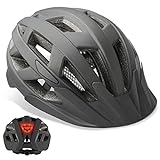 Fahrradhelm MTB Mountainbike Helm LED Licht CE-Zertifikate BMX Helm Radhelm Trekking City E-Scooter Erwachsene Rennradhelm mit Visier für Erwachsenen Skaterhelm Roller Sport Helm für Herren Damen (M)