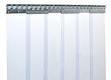 PVC Streifenvorhang Lamellen 2x200mm Höhe 2,00m x Breite 1,20m, fertig vormontiert, verzinkt, Stallvorhang, PVC Lamellenvorhang