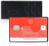 WallTrust RFID NFC Blocker Hartplastik Schutzhülle – Kartenschutzhülle für Kreditkarten Ausweis transparent klar, 3-Set
