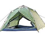 Campingzelt, automatisch aufklappbar, für den Außenbereich, 3–4 Personen, Campingzelt, tragbar, Doppel-Reise-Freizeitzelt, Dicker, regenfester Sonnenschutz, geeignet für